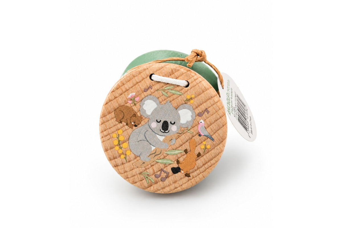 Wooden Castanets Set Green 5.3x5.3x2.3cm