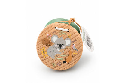 Wooden Castanets Set Green 5.3x5.3x2.3cm