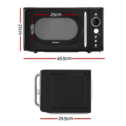 20L Microwave Oven 700W Black