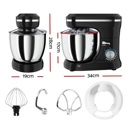 3In1 Stand Mixer 8 Speed 5L Mix Master 400W Black