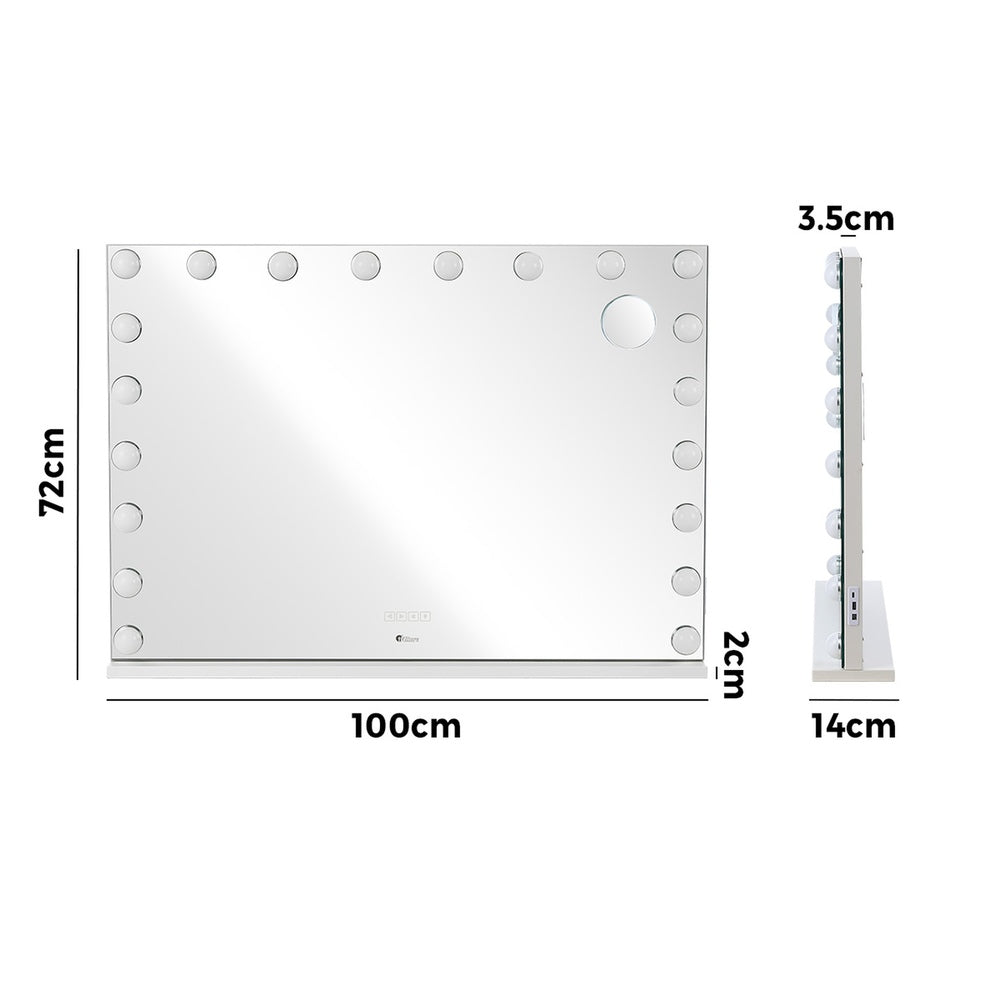 Makeup Mirror 20 Led Lights Large 100x72cm