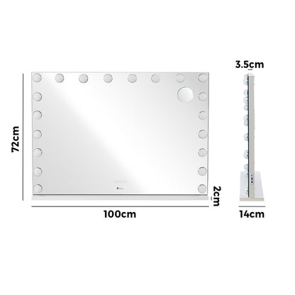 Makeup Mirror 20 Led Lights Large 100x72cm
