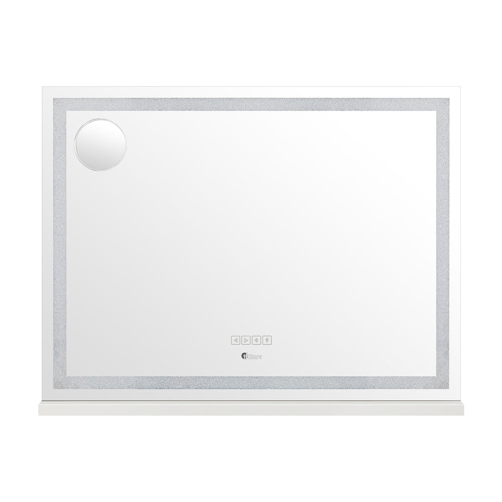 Bluetooth Makeup Mirror Crystal LED 80x62cm