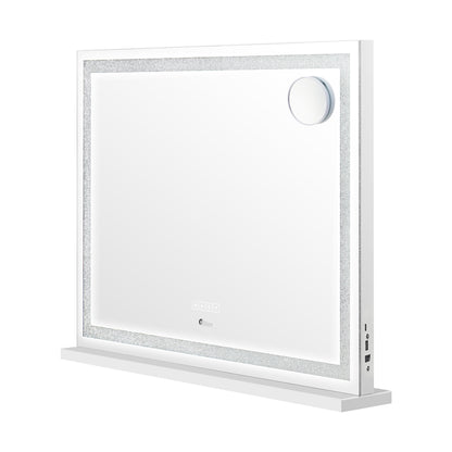 Bluetooth Makeup Mirror Crystal LED 80x62cm