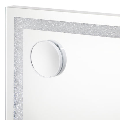 Bluetooth Makeup Mirror Crystal LED 80x62cm