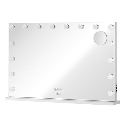 Bluetooth Hollywood Vanity Makeup Mirror LED Light 16 Bulbs 90x62cm Metal Frame