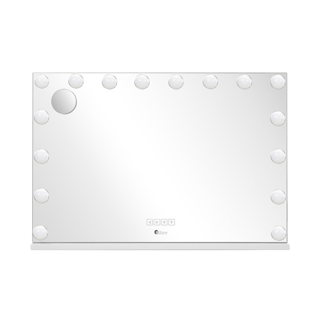Bluetooth Hollywood Vanity Makeup Mirror LED Light 16 Bulbs 90x62cm Metal Frame
