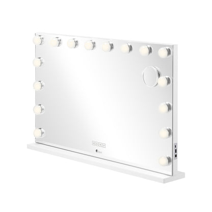Bluetooth Hollywood Vanity Makeup Mirror LED Light 16 Bulbs 90x62cm Metal Frame