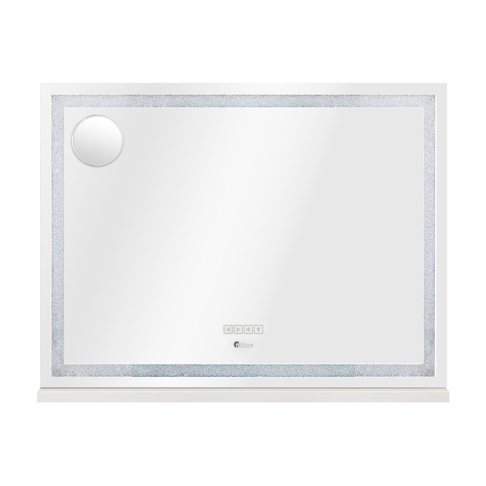 Makeup Mirror Bluetooth Copper 90x60cm
