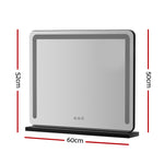 Makeup Mirror 60x50cm Hollywood Vanity with LED Light Tabletop Black