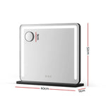 Makeup Mirror 60x50cm Hollywood Vanity with LED Light Tabletop Black