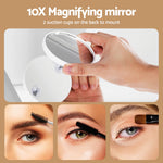 Makeup Mirror 60x50cm Hollywood Vanity with LED Light Tabletop Black