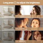 Makeup Mirror 60x50cm Hollywood Vanity with LED Light Tabletop White