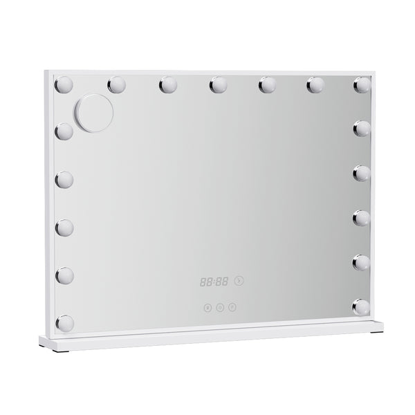  80x60cm Hollywood Vanity Mirror - LED Light Tabletop White