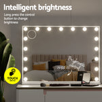 80x60cm Hollywood Vanity Mirror - LED Light Tabletop White