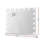 80x60cm Hollywood Vanity Mirror - LED Light Tabletop White