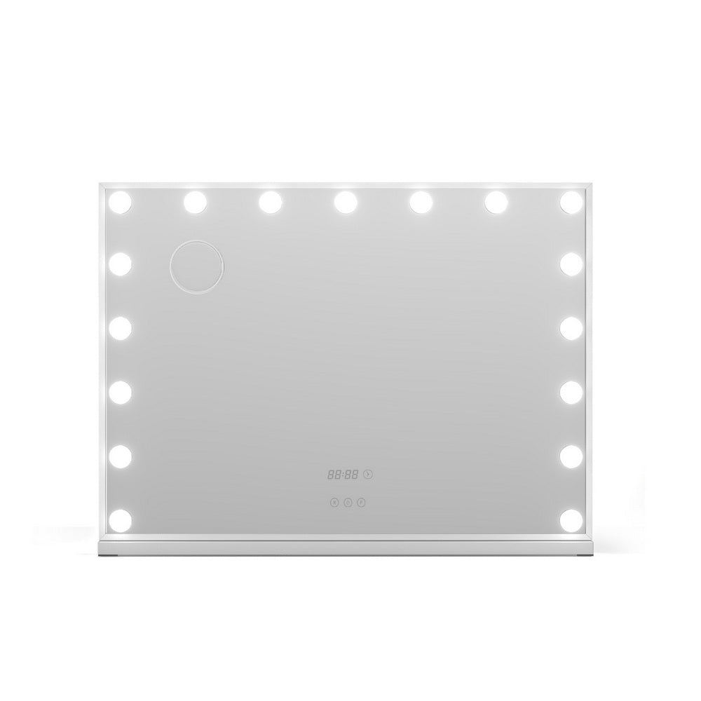 80x60cm Hollywood Vanity Mirror - LED Light Tabletop White