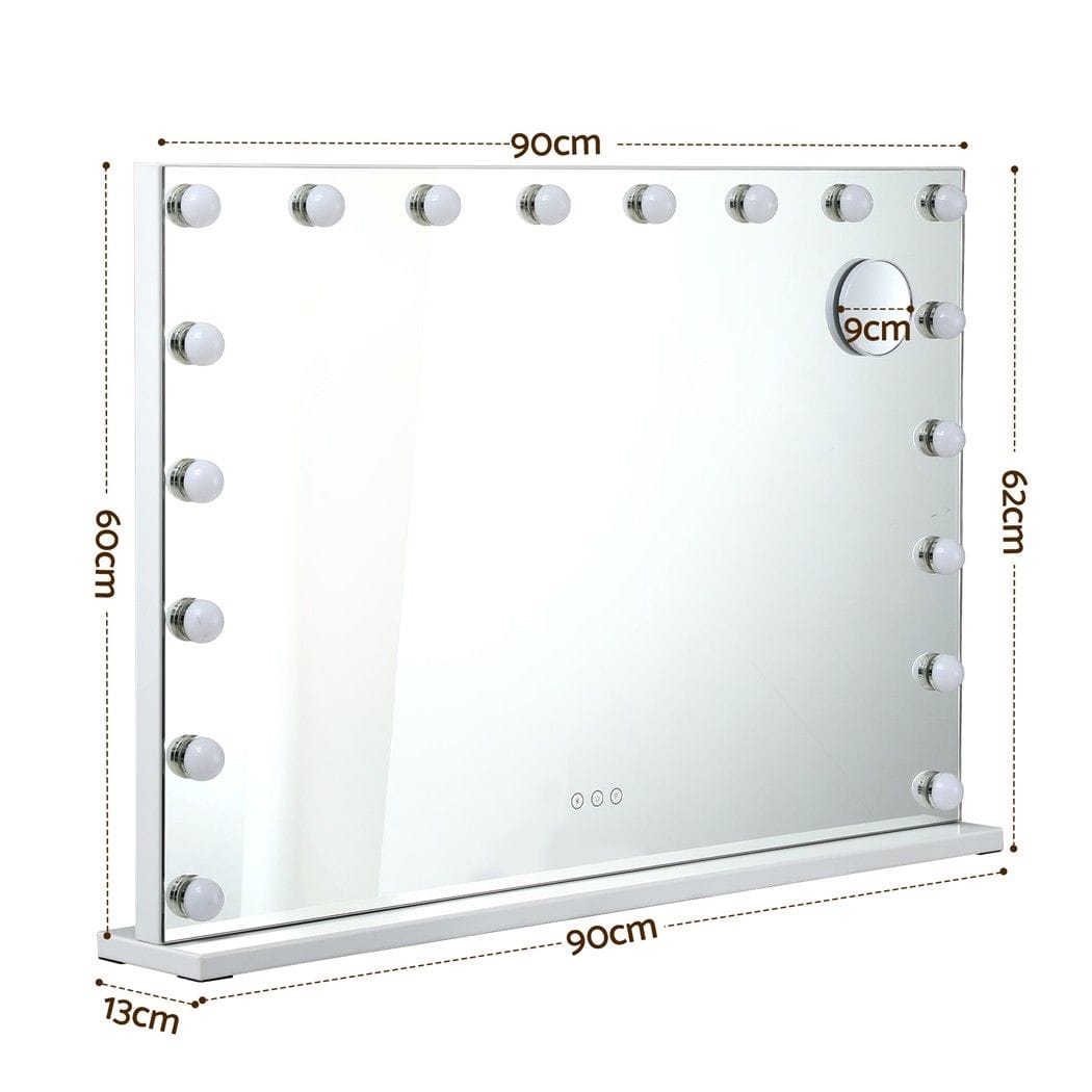 Hollywood Vanity Mirror 90x60cm 18 LED | HomeAndLiving - 2