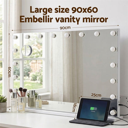 Hollywood Vanity Mirror 90x60cm 18 LED | HomeAndLiving - 5