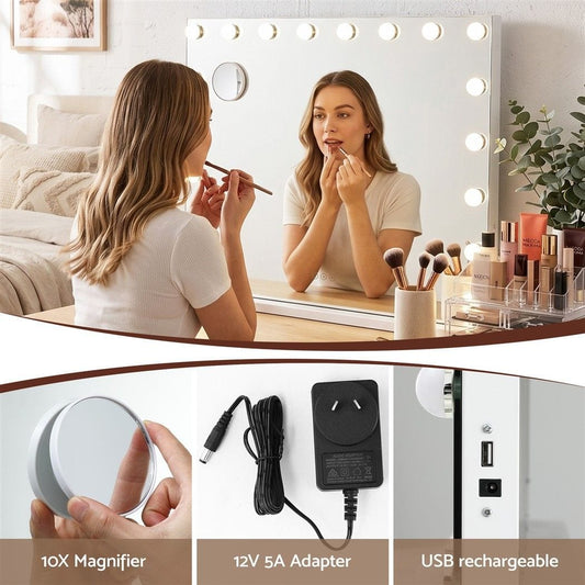 Hollywood Vanity Mirror 90x60cm 18 LED | HomeAndLiving