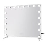 80x65cm Makeup Mirror Hollywood Vanity with LED Light White Frame