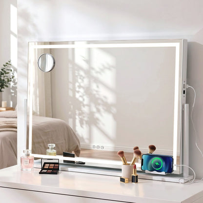 LED Vanity Mirror 100x70cm 10x Magnifying | HomeAndLiving