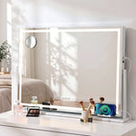 LED Vanity Mirror 100x70cm 10x Magnifying | HomeAndLiving