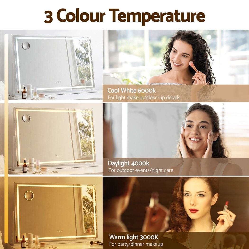 LED Vanity Mirror 100x70cm 10x Magnifying | HomeAndLiving - 5