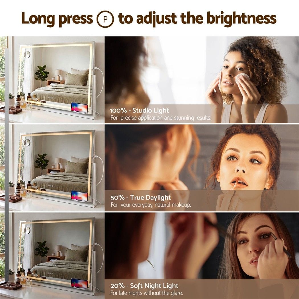 LED Vanity Mirror 100x70cm 10x Magnifying | HomeAndLiving - 6