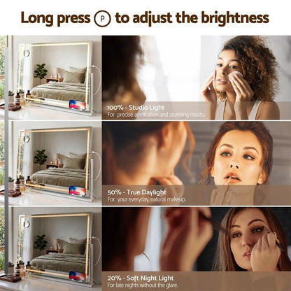 LED Vanity Mirror 100x70cm 10x Magnifying | HomeAndLiving - 6