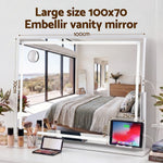 LED Vanity Mirror 100x70cm 10x Magnifying | HomeAndLiving