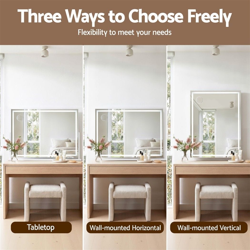 LED Vanity Mirror 100x70cm 10x Magnifying | HomeAndLiving - 9