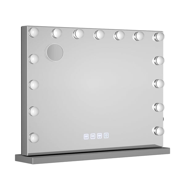  Bluetooth Makeup Mirror 58x46cm Hollywood Vanity with LED Light Wall