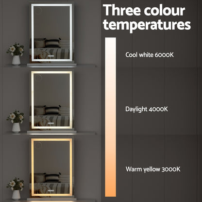 Bluetooth Makeup Mirror 58x80cm Hollywood Vanity with LED Light Crystal