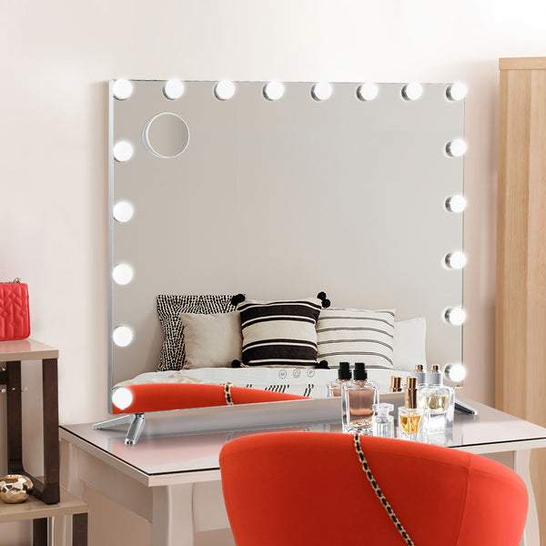  Makeup Mirror 80X65Cm Hollywood With Light Vanity Dimmable Wall 18 Led