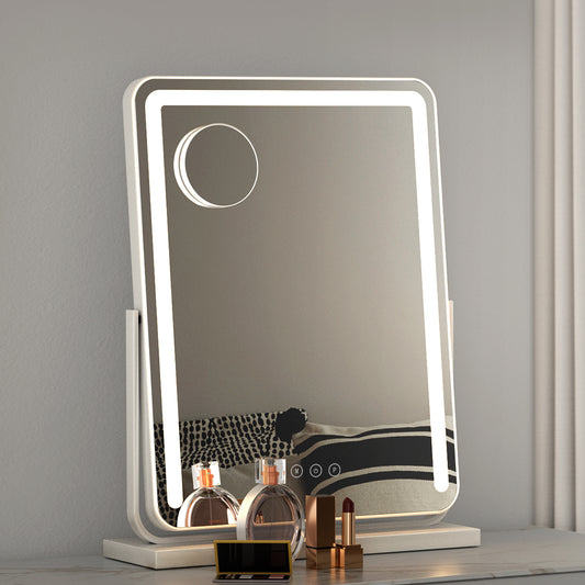 Makeup Mirror 40x50cm Hollywood Vanity with LED Light Strip Rotation
