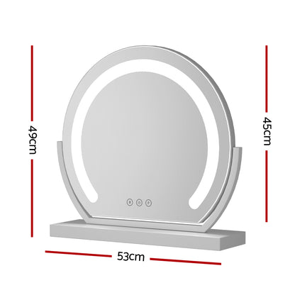 Hollywood Makeup Mirror with LED Lighted Vanity Dimmable Metal 40X35CM