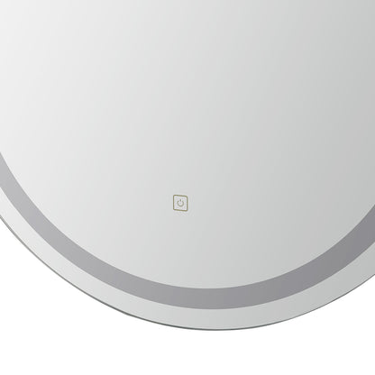 LED Wall Mirror With Light Bathroom Decor Oval Mirrors Vanity