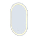 2 LED Wall Mirror With Light 50X75CM Bathroom Decor Oval Mirrors Vanity
