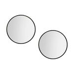 2 Wall Mirror Makeup Home Decor Framed Mirrors Round Black