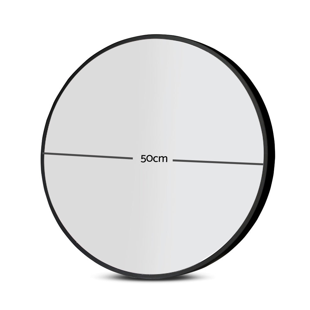 2 Wall Mirror Makeup Home Decor Framed Mirrors Round Black