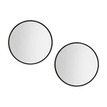 2 Wall Mirror Makeup Home Decor Framed Mirrors Round Black