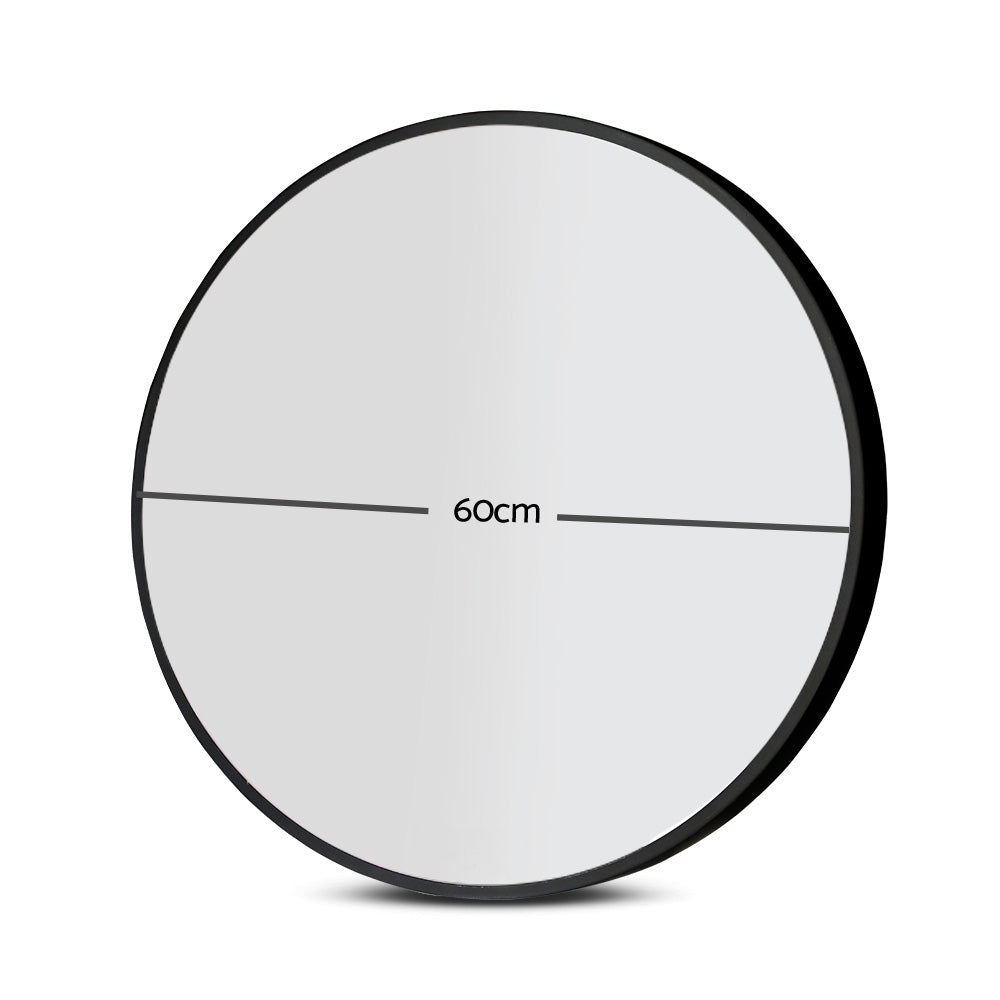 2 Wall Mirror Makeup Home Decor Framed Mirrors Round Black