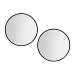 2 Wall Mirror Makeup Home Decor Framed Mirrors Round Black