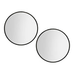 2 Wall Mirror Makeup Home Decor Framed Mirrors Round Black