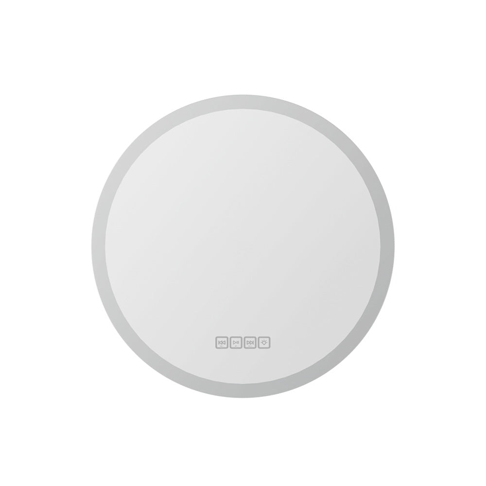 Bluetooth Led Wall Mirror With Light 60Cm Bathroom Decor Round Mirrors