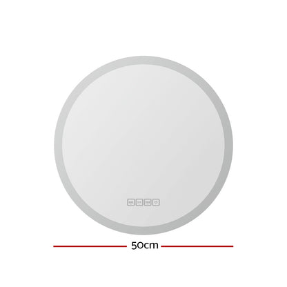 Bluetooth Led Wall Mirror With Light 60Cm Bathroom Decor Round Mirrors