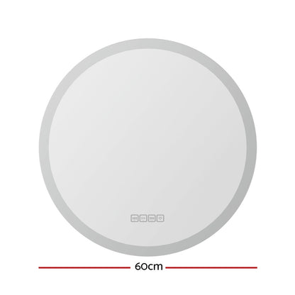 Bluetooth Led Wall Mirror With Light 60Cm Bathroom Decor Round Mirrors