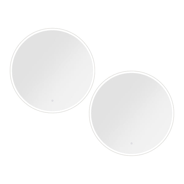  2 Wall Mirror 80cm with Led light Makeup Home Decor Bathroom Round Vanity