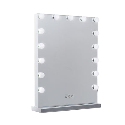 Makeup Mirror 43x61cm Hollywood Vanity with LED Light Tabletop Wall